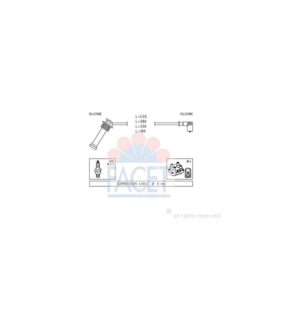 Serie cavi candele 16v