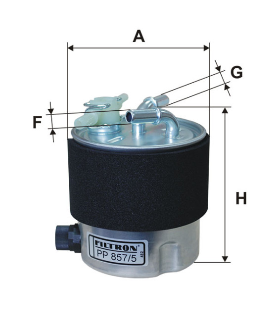 Filtro gasolio c/valv.